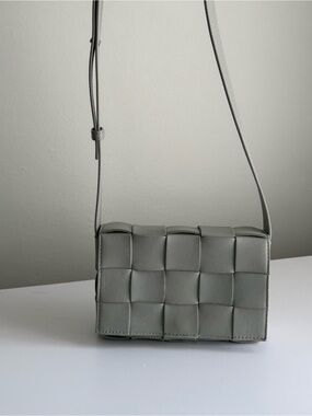 Bottega Veneta Cassette Crossbody Bag in Gray